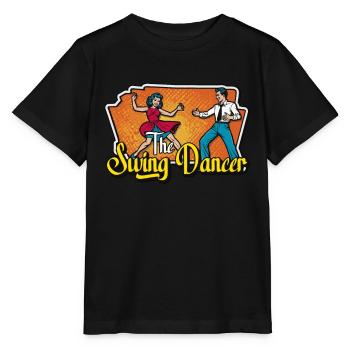 Swing Dance The Swing Dancer Lindy Hop Dancing - Stanley/Stella MINI CREATOR Kids’ T-Shirt - black - Front - Mikhail (115cm)