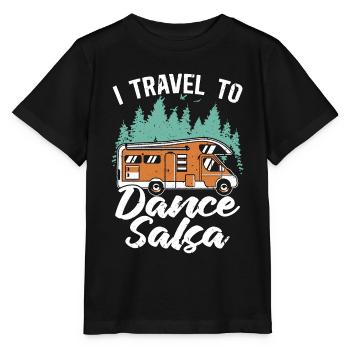 Salsa Dance I Travel To Dance Salsa Mambo Music - Stanley/Stella Kinder T-Shirt MINI CREATOR  - Schwarz - Vorne - Mikhail (115cm)