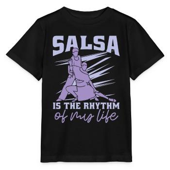Salsa Dance Salsa Is The Rhythm Of Mambo Music - Stanley/Stella Kinder T-Shirt MINI CREATOR  - Schwarz - Vorne - Mikhail (115cm)