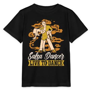 Salsa Dancer Live To Mambo Dancing Salsa Dancer - Stanley/Stella Kinder T-Shirt MINI CREATOR  - Schwarz - Vorne - Mikhail (115cm)