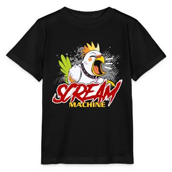 Calopsitte Scream Machine Perruche Calopsitte Lover - T-shirt bio MINI CREATOR Stanley/Stella Enfant - noir - Devant - Mikhail (115cm)
