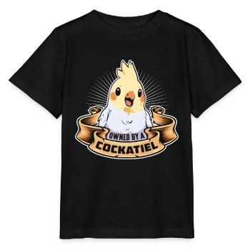 Cockatiel Owned By A Cockatiel Ornamental Bird - Stanley/Stella Kinder T-Shirt MINI CREATOR  - Schwarz - Vorne - Mikhail (115cm)