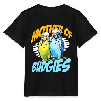 Budgie Mother Of Budgies Bird Breeder Budgie Lover - Stanley/Stella MINI CREATOR Kids’ T-Shirt - black - Front - Mikhail (115cm)