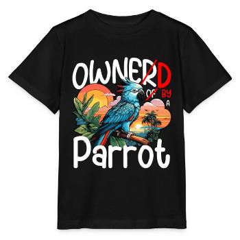 Parrot Owned By A Parrot Bird Owner Ornithologist - Stanley/Stella Kinder T-Shirt MINI CREATOR  - Schwarz - Vorne - Mikhail (115cm)