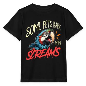 Ara oiseau certains animaux de compagnie écorce ornithologie ara amant - T-shirt bio MINI CREATOR Stanley/Stella Enfant - noir - Devant - Mikhail (115cm)