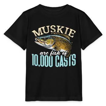 Musky Fishing Muskie Are Fish Of Predatory Fish - Stanley/Stella MINI CREATOR Kids’ T-Shirt - black - Front - Mikhail (115cm)