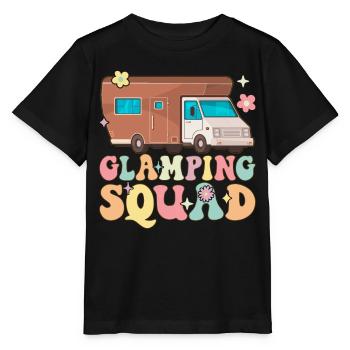 Glamping Squad Elegant Cheeky Groovy Rv Glamping Gl - Stanley/Stella MINI CREATOR Kids’ T-Shirt - black - Front - Mikhail (115cm)