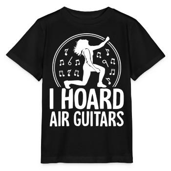 I Guard Air Guitars Funny Air Guitarist - Stanley/Stella MINI CREATOR Kids’ T-Shirt - black - Front - Mikhail (115cm)