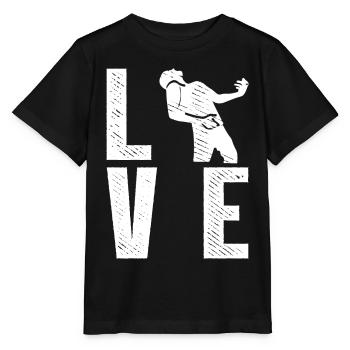 LOVE Air Guitar Air Guitariste - T-shirt bio MINI CREATOR Stanley/Stella Enfant - noir - Devant - Mikhail (115cm)