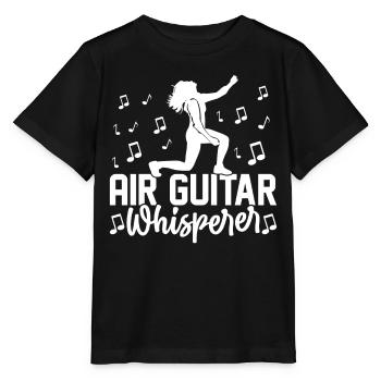 Air Guitar Whisperer Funny Air Guitariste - T-shirt bio MINI CREATOR Stanley/Stella Enfant - noir - Devant - Mikhail (115cm)