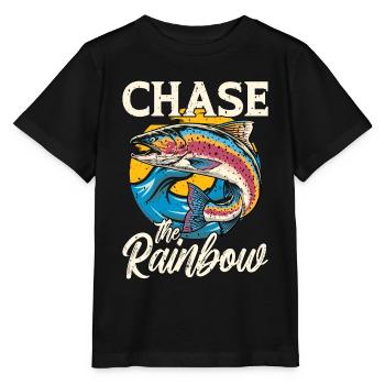Chasse à la truite Le tournoi de pêche arc-en-ciel - T-shirt bio MINI CREATOR Stanley/Stella Enfant - noir - Devant - Mikhail (115cm)