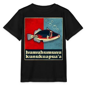 Humuhumunukunukuapua'a Hawaiianischer Riff-Drücker - Stanley/Stella Kinder T-Shirt MINI CREATOR  - Schwarz - Vorne - Mikhail (115cm)
