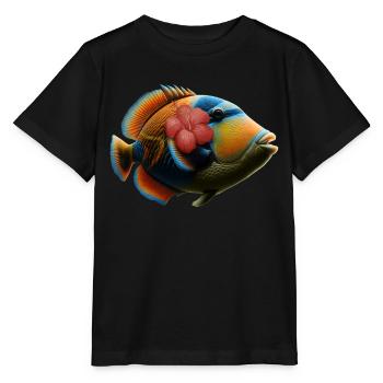 Humuhumunukunukuapua'a Hawaii-Riff-Drückerfisch - Stanley/Stella Kinder T-Shirt MINI CREATOR  - Schwarz - Vorne - Mikhail (115cm)