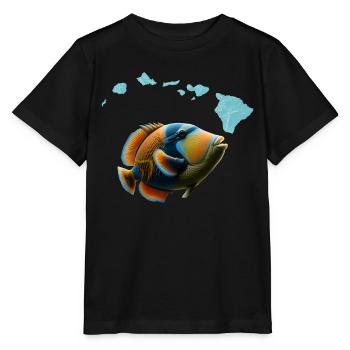 Humuhumunukunukuapua'a Hawaiianischer Riff-Drücker - Stanley/Stella Kinder T-Shirt MINI CREATOR  - Schwarz - Vorne - Mikhail (115cm)