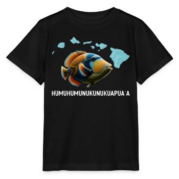 Humuhumunukunukuapua'a Hawaiianischer Riff-Drücker - Stanley/Stella Kinder T-Shirt MINI CREATOR  - Schwarz - Vorne - Mikhail (115cm)