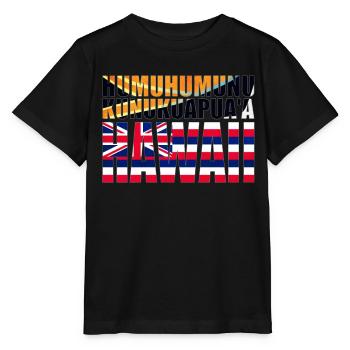 Humuhumunukunukuapua'a Hawaiianischer Riff-Drücker - Stanley/Stella Kinder T-Shirt MINI CREATOR  - Schwarz - Vorne - Mikhail (115cm)
