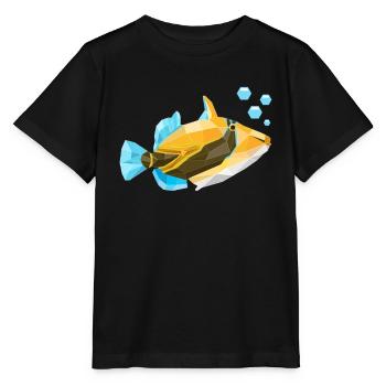 Humuhumunukunukuapua'a Hawaiianischer Riff-Drücker - Stanley/Stella Kinder T-Shirt MINI CREATOR  - Schwarz - Vorne - Mikhail (115cm)
