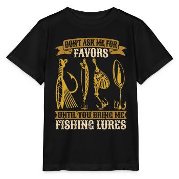Pêche à la mouche Ne me demandez pas de faveurs jusqu’à la chasse au poisson - T-shirt bio MINI CREATOR Stanley/Stella Enfant - noir - Devant - Mikhail (115cm)