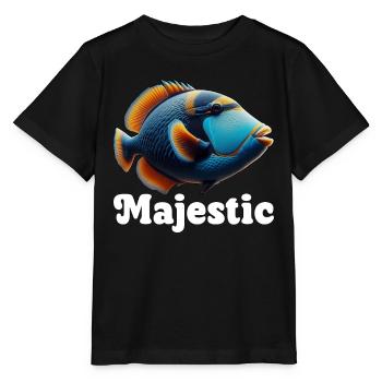 Humuhumunukunukuapua'a Hawaiianischer Riff-Drücker - Stanley/Stella Kinder T-Shirt MINI CREATOR  - Schwarz - Vorne - Mikhail (115cm)