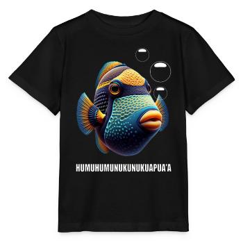 Humuhumunukunukuapua'a Hawaiianischer Riff-Drücker - Stanley/Stella Kinder T-Shirt MINI CREATOR  - Schwarz - Vorne - Mikhail (115cm)