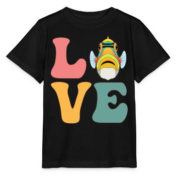 Humuhumunukunukuapua'a Hawaiianischer Riff-Drücker - Stanley/Stella Kinder T-Shirt MINI CREATOR  - Schwarz - Vorne - Mikhail (115cm)