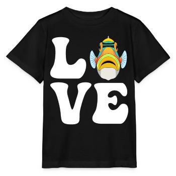 Humuhumunukunukuapua’a Pousseur de récif hawaïen - T-shirt bio MINI CREATOR Stanley/Stella Enfant - noir - Devant - Mikhail (115cm)