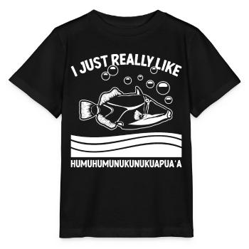 Humuhumunukunukuapua'a Hawaii-Riff-Drückerfisch - Stanley/Stella Kinder T-Shirt MINI CREATOR  - Schwarz - Vorne - Mikhail (115cm)