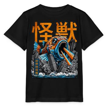 Humuhumunukunukuapua'a Hawaiianischer Riff-Drücker - Stanley/Stella Kinder T-Shirt MINI CREATOR  - Schwarz - Vorne - Mikhail (115cm)