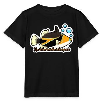 Humuhumunukunukuapua'a Hawaiianischer Riff-Drücker - Stanley/Stella Kinder T-Shirt MINI CREATOR  - Schwarz - Vorne - Mikhail (115cm)