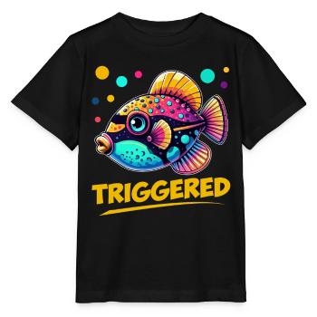 Humuhumunukunukuapua'a Hawaiianischer Riff-Drücker - Stanley/Stella Kinder T-Shirt MINI CREATOR  - Schwarz - Vorne - Mikhail (115cm)