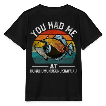 Humuhumunukunukuapua’a Pousseur de récif hawaïen - T-shirt bio MINI CREATOR Stanley/Stella Enfant - noir - Devant - Mikhail (115cm)