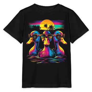 Ducks Duckling Ducky Sunglasses Beach Sunglasses - Stanley/Stella MINI CREATOR Kids’ T-Shirt - black - Front - Mikhail (115cm)
