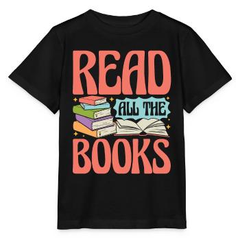 Reading Read All The Books Bookworm Loves Reading - Stanley/Stella MINI CREATOR Kids’ T-Shirt - black - Front - Mikhail (115cm)
