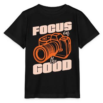Photographer Focus On The Good Photograph Camera - Stanley/Stella Kinder T-Shirt MINI CREATOR  - Schwarz - Vorne - Mikhail (115cm)