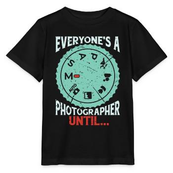 Photographer Everyone's A Photographer Cameraman - Stanley/Stella Kinder T-Shirt MINI CREATOR  - Schwarz - Vorne - Mikhail (115cm)