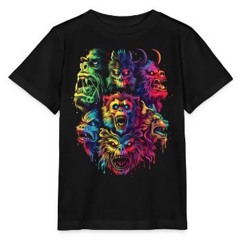 Cryptozoologie Conspiration cryptide Pop Art - T-shirt bio MINI CREATOR Stanley/Stella Enfant - noir - Devant - Mikhail (115cm)