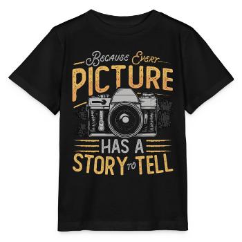 Photographer Because Every Picture Has Cameraman - Stanley/Stella Kinder T-Shirt MINI CREATOR  - Schwarz - Vorne - Mikhail (115cm)