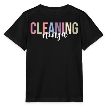 Équipe de nettoyage du concierge de l’école - T-shirt bio MINI CREATOR Stanley/Stella Enfant - noir - Devant - Mikhail (115cm)