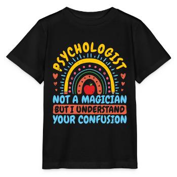 School Psych Not A Magician But Psychology Teacher - Stanley/Stella MINI CREATOR Kids’ T-Shirt - black - Front - Mikhail (115cm)