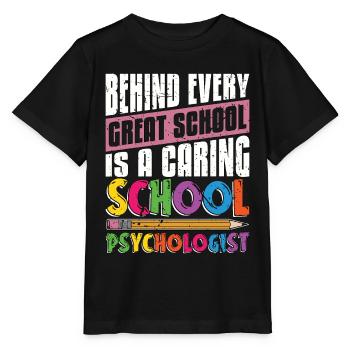 School Psych Behind Every Great School Counselor - Stanley/Stella Kinder T-Shirt MINI CREATOR  - Schwarz - Vorne - Mikhail (115cm)