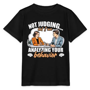 School Psych Not Judging But I Am Psychologist - Stanley/Stella Kinder T-Shirt MINI CREATOR  - Schwarz - Vorne - Mikhail (115cm)