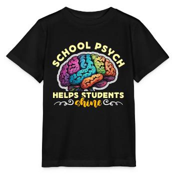 School Psychs Help Students Shine School Counselor - Stanley/Stella Kinder T-Shirt MINI CREATOR  - Schwarz - Vorne - Mikhail (115cm)