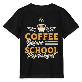 School Psych Coffee School Counselor Coffee Lover - Stanley/Stella Kinder T-Shirt MINI CREATOR  - Schwarz - Vorne - Mikhail (115cm)