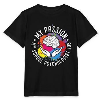 School Psych My Passion My School Psychotherapist - Stanley/Stella Kinder T-Shirt MINI CREATOR  - Schwarz - Vorne - Mikhail (115cm)