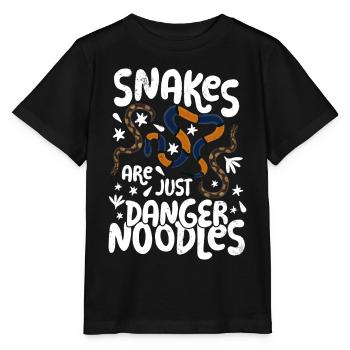 Les serpents ne sont que des nouilles de danger Les serpents sont un danger n - T-shirt bio MINI CREATOR Stanley/Stella Enfant - noir - Devant - Mikhail (115cm)