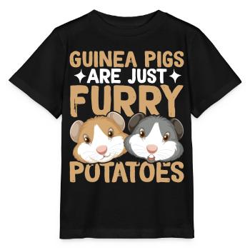 Meerschweinchen sind einfach pelzige Kartoffeln Me - Stanley/Stella Kinder T-Shirt MINI CREATOR  - Schwarz - Vorne - Mikhail (115cm)