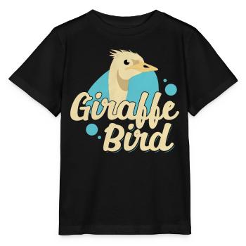 Funny Ostrich Lover Giraffe Bird Illustration for - Stanley/Stella MINI CREATOR Kids’ T-Shirt - black - Front - Mikhail (115cm)