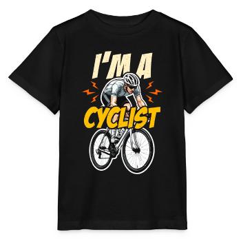 I'm A Cyclist Loves Cycling Racing Bike Cyclist - Stanley/Stella Kinder T-Shirt MINI CREATOR  - Schwarz - Vorne - Mikhail (115cm)