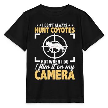 Chasse au coyote Chasseur de coyote Yote - T-shirt bio MINI CREATOR Stanley/Stella Enfant - noir - Devant - Mikhail (115cm)