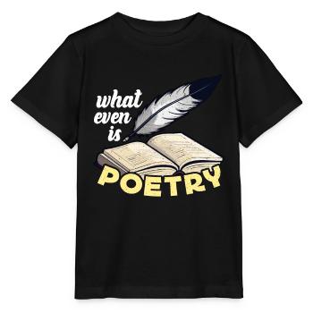 amateur de poésie Qu’est-ce que la poésie Professeur de livre - T-shirt bio MINI CREATOR Stanley/Stella Enfant - noir - Devant - Mikhail (115cm)